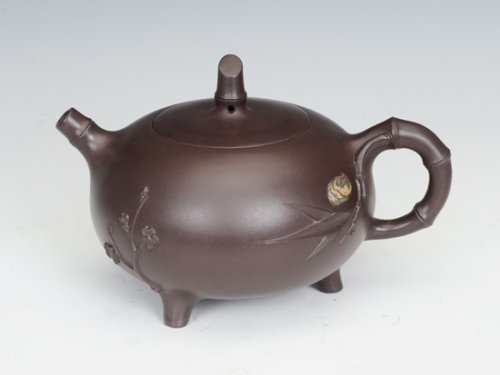 周建芬紫砂壶 三足鼎立 