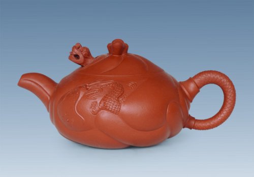 刘建强紫砂壶 鱼化龙4 