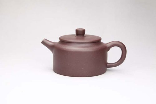 吴春华紫砂壶 平盖德钟  紫泥 