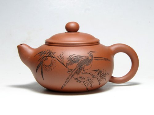 吴秋平紫砂壶 扁鼓壶 