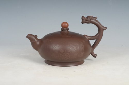 陈友林紫砂壶 龙凤壶 