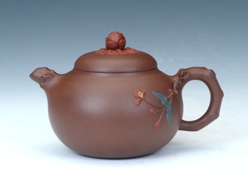 周奇鸣紫砂壶 牡丹壶 