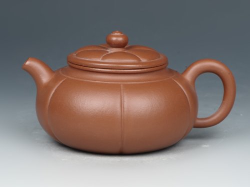 罗荣贤紫砂壶 六六大顺  大红袍朱泥  200cc 