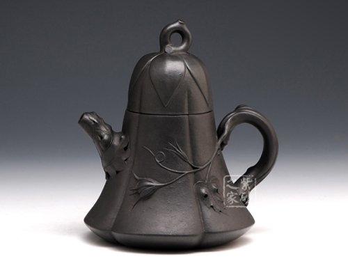 高丽君紫砂壶 花钟壶 