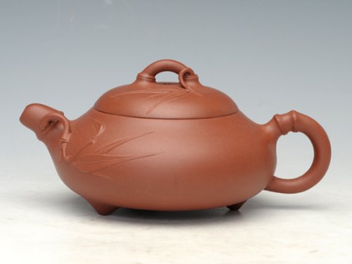 邹健紫砂壶 石瓢竹节 