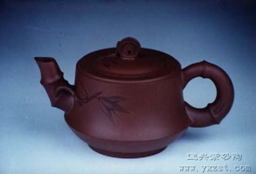 朱建伟紫砂壶 大竹韵壶 