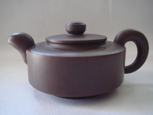 吴坤大紫砂壶 扁玉圆壶 