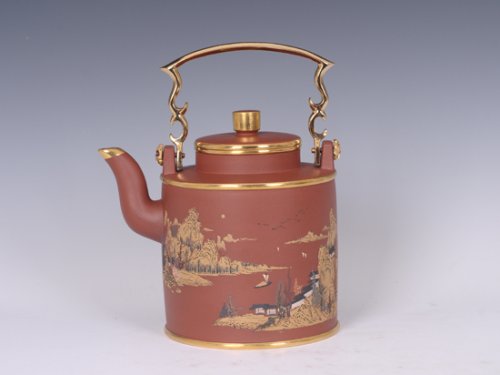 邵文紫砂壶 大富贵提梁 