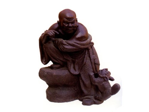 吴青紫砂壶 笑狮罗汉作者：高级工艺师吴克强 