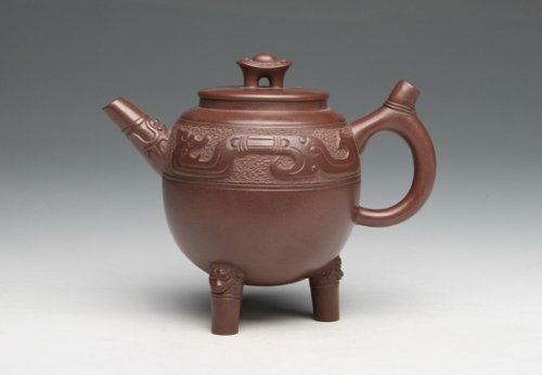 陈友林紫砂壶 三足元宝鼎 