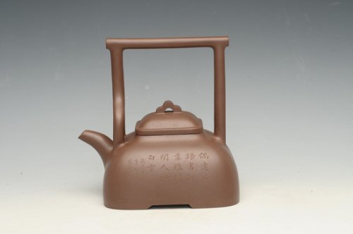 储栋平紫砂壶 提把觚棱 