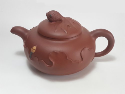 朱水芬紫砂壶 荷塘情趣（全手工） 