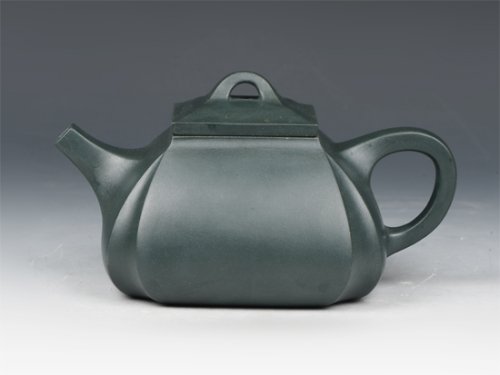 邵文紫砂壶 抽角石瓢 