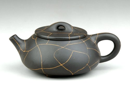 陈正初紫砂壶 开片石瓢 200CC 