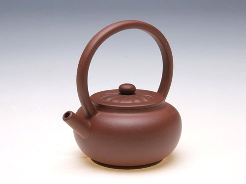 卢伟强紫砂壶 华盖提梁 