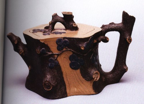 谢曼伦紫砂壶 大迎客松壶 