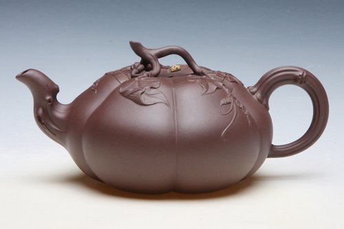 储彩琴紫砂壶 秋瓜 