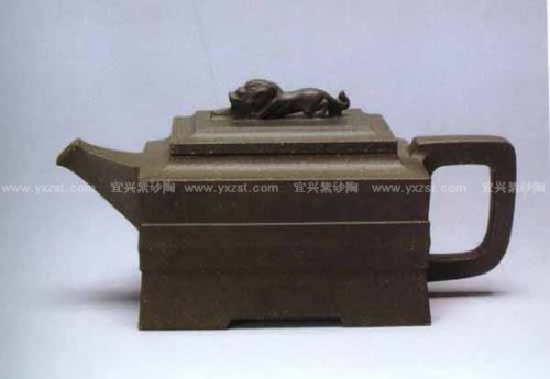 潘持平紫砂壶 青狮壶 