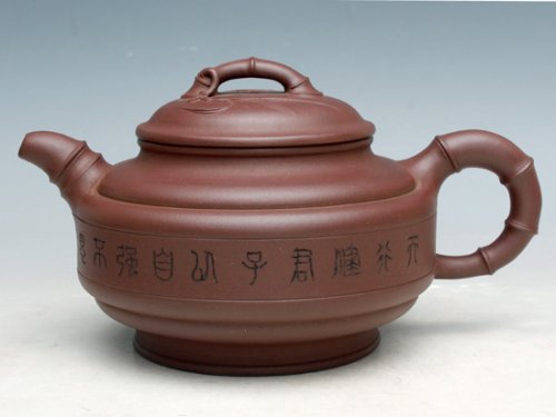 吴军虎紫砂壶 双线竹鼓 