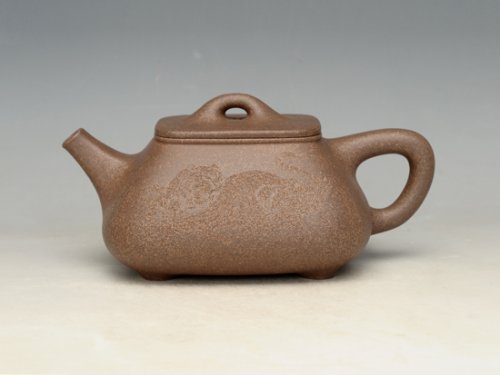 贺洪清紫砂壶 四方石瓢 