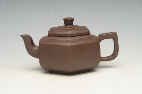 储栋平紫砂壶 六方雪华 