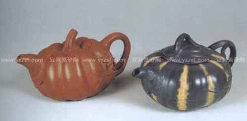 许成权紫砂壶 南瓜对壶 