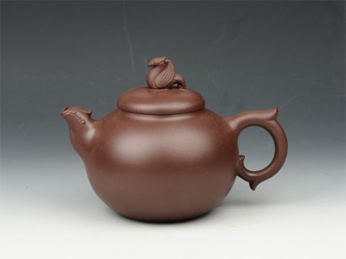 邵慧琴紫砂壶 凤鸣壶 480cc 原矿紫泥 