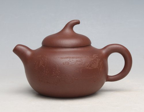 席志紫砂壶 茄段 