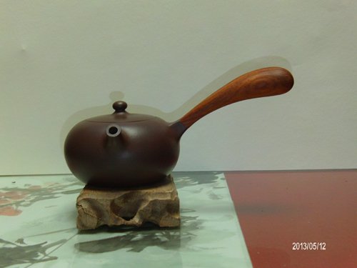 周建芬紫砂壶 横把 