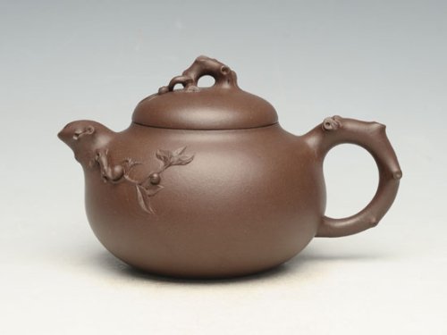 冯文娟紫砂壶 福寿壶、紫泥、全手工 、薄胎 
