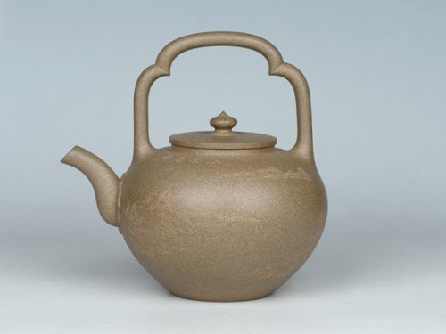 吴建荣紫砂壶 吴径提梁 