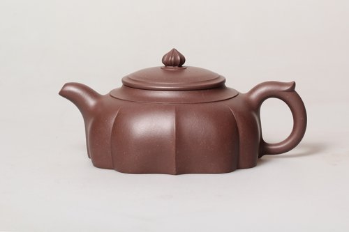 汪立彬紫砂壶 菱花筋纹 