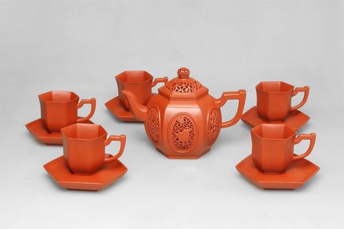 范永军紫砂壶 金色年华组壶 