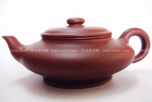 汤志明紫砂壶 虚扁 