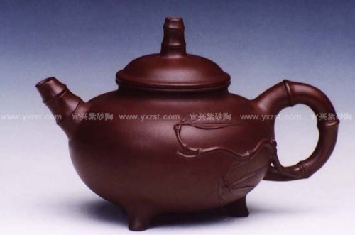 周伟光紫砂壶 把竹 