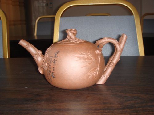 邹辉紫砂壶 三友共聚 