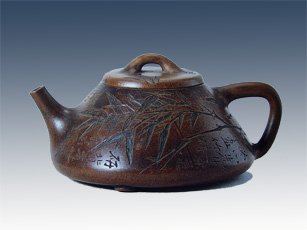 杨彭年紫砂壶 石瓢 