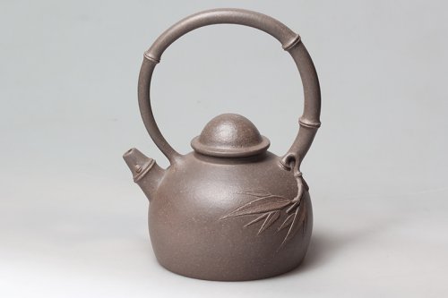 秦永强紫砂壶 渔翁提梁 