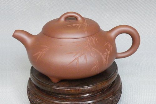 赵明敏紫砂壶 满盖石瓢壶 