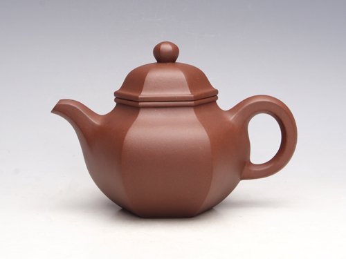 蒋亚萍紫砂壶 六方掇只 泥料：拼紫 