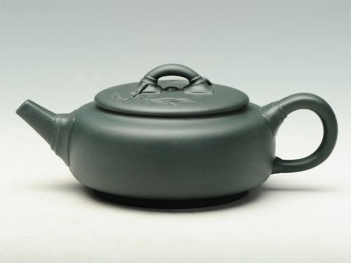 邵文紫砂壶 扁方竹 