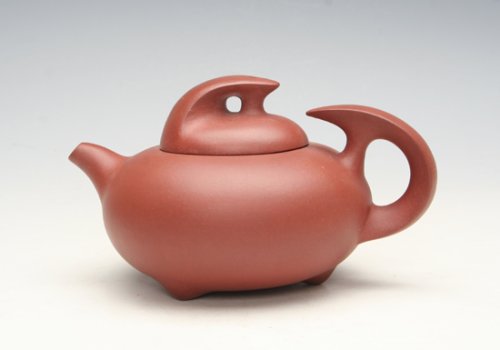连士舫紫砂壶 紫雀 