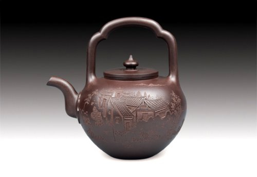 邵亚芬紫砂壶 8 吴经提梁 