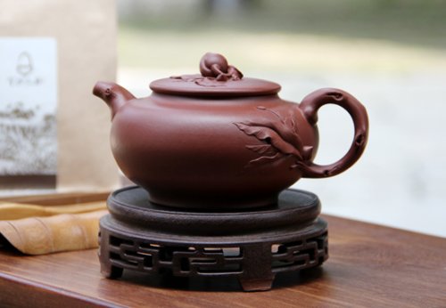 李利紫砂壶 福寿延年 