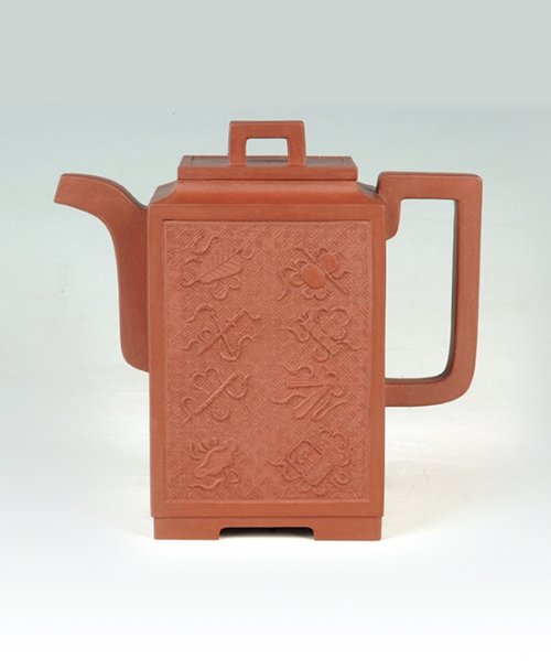 周尊严紫砂壶 八仙宝方壶 