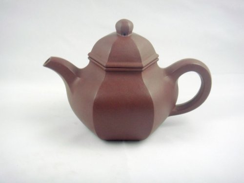 吴祥大紫砂壶 六方掇球(清水泥)250CC 