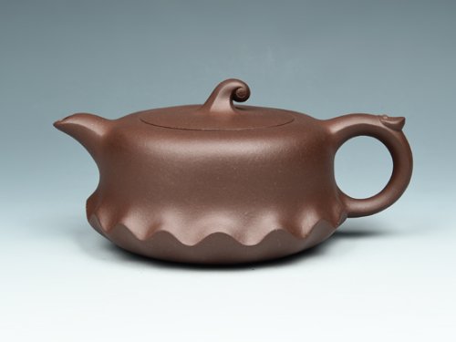 刘亚萍紫砂壶 荷叶壶 