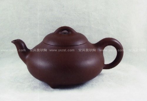 刘建明紫砂壶 弯嘴石瓢 