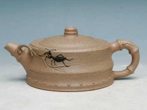 吴军虎紫砂壶 劲竹壶 