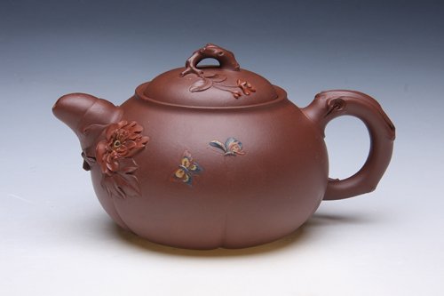 张亦紫砂壶 玉堂富贵 